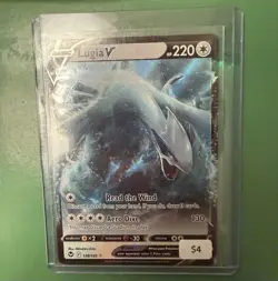 Pokemon Lugia v TCG SWSH12 Silver Tempest Ultra Rare Holo Card - Image 1