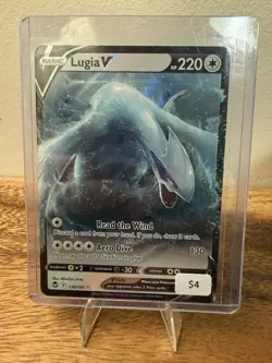 Pokemon Lugia v TCG SWSH12 Silver Tempest Ultra Rare Holo Card - Image 3