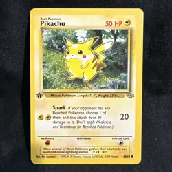 Pokemon Pikachu TCG Jungle Card 60/64 1st Edition Common - Image 1