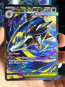 Mega Sharpedo ex 127/094 Me02: Phantasmal Flames Holo Pokemon Card - Image 3