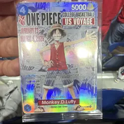Bandai One Piece Card Game Monkey.D.Luffy US Voyage Promo Holo P-056 - Image 1