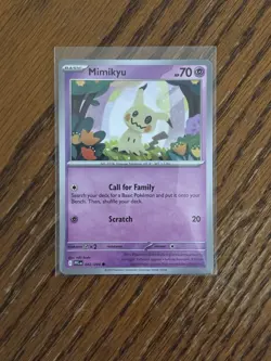Pokemon TCG Mimikyu 042/094 Non-Holo Common Card NM Phantasmal Flames - Image 1