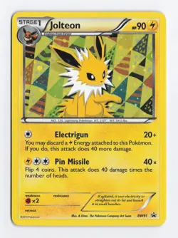 Jolteon BW91 Cosmos Foil Holo Black White Promo Pokemon Card MP/HP - Image 1