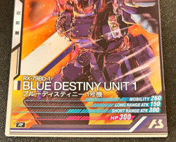 Gundam ARSENAL BASE Card BLUE DESTINY UNIT 1 BANDAI JAPAN LX02-011 R - Image 4