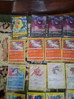 Pokemon Lot Of 72 Shining Fates Cards. 8 V Cards And 64 Holos. NM. - Image 2