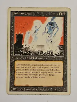 Animate Dead Revised Edition Magic the Gathering Uncommon - Image 1