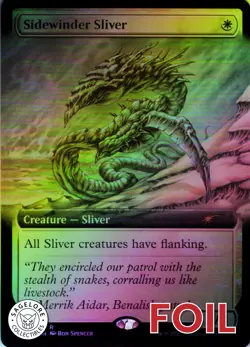 MTG Sidewinder Sliver (Extended Art) (615) | LP Foil | Secret Lair Drop {SLD} - Image 1