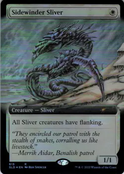MTG Sidewinder Sliver (Extended Art) (615) | LP Foil | Secret Lair Drop {SLD} - Image 2