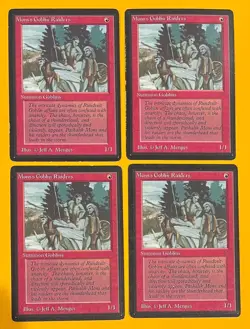 MTG MONS'S GOBLIN RAIDERS (x 4) Beta (OldManMTG 006-757) - Image 1