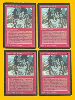 MTG MONS'S GOBLIN RAIDERS (x 4) Beta (OldManMTG 006-758) - Image 1