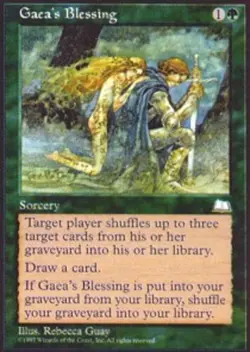 1 x Gaea's Blessing - Weatherlight - Moderate Play - MTG - Image 1