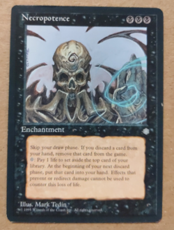 Necropotence - Ice Age (1995) - Lightly Played - MTG Classic Enchantment - Image 1
