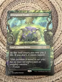 OVERGROWN TOMB [Borderless] - Rare - ECL Lorwyn Eclipsed MTG Shocklands #350 - Image 1