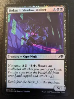 Dokuchi Shadow-Walker 094/302 NEO Foil Common Kamigawa: Neon Dynasty MTG - Image 1