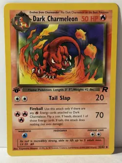 Dark Charmeleon 32/82 1st Edition Team Rocket LP Pokemon Fast Shipping - Image 1