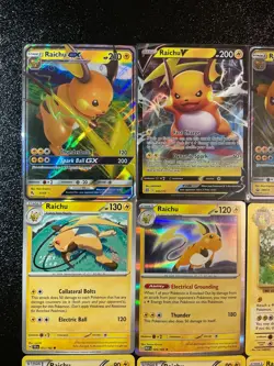 x15 Raichu Pokemon Rare Holo GX Mixed lot Electric Type Cute ⚡🐭 NO DUPLICATE - Image 2