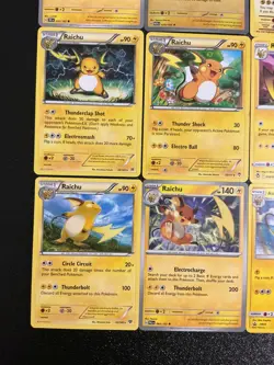 x15 Raichu Pokemon Rare Holo GX Mixed lot Electric Type Cute ⚡🐭 NO DUPLICATE - Image 4