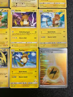 x15 Raichu Pokemon Rare Holo GX Mixed lot Electric Type Cute ⚡🐭 NO DUPLICATE - Image 5