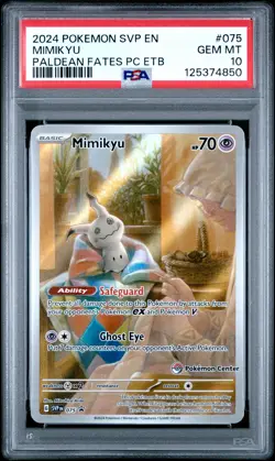 2024 POKEMON SVP EN-SV BLACK STAR PROMO #075 MIMIKYU PSA 10 - Image 1
