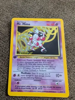 Mr. Mime 6/64 Jungle 1st Edition Holo Rare Pokemon Card - Image 1