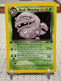 2000 Pokemon #14/82 Dark Weezing (Team Rocket) 1st Edition Holo - LP - Image 1