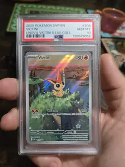 Pokemon TCG Victini Promo Illustration Rare SVP208 Black Bolt White Flare - Image 1