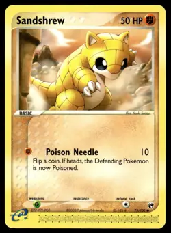 Pokemon TCG Sandstorm #75/100 Sandshrew LP+ - Image 1