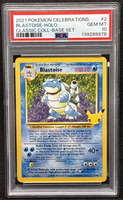 2021 Pokemon Celebrations - Classic Coll - Blastoise - Holo - 2/102 - PSA 10 - Image 1