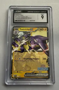 Toxtricity EX Illustration Contest 2024 215 Black Star Promo Pokemon TCG CGC 9 - Image 1