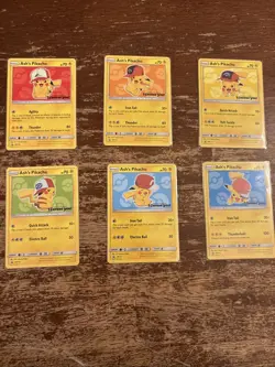 NM/LP - Pokemon Ash's Pikachu I Choose You Movie Promo Set SM109-SM114 - Image 1