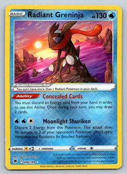 Radiant Greninja - Astral Radiance - - Radiant Rare - 046/189 - Pokemon - - NM - Image 2