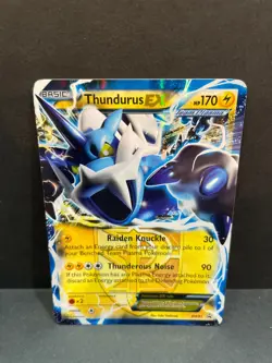 Pokemon TCG Thundurus EX BW81 Black & White Team Plasma Promo Holo -MP - Image 1