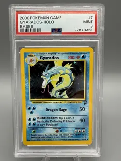 Pokemon Base Set 2 Holo Gyarados 7/130 PSA 9 Mint WOTC - Image 1