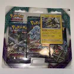 2017 Pokemon Sun & Moon Guardians Rising 3-Pack Vikavolt Blister - Image 1