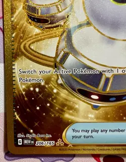 Switch 206/165 Sv: Scarlet & Violet 151 Pokemon TCG Hyper Rare Gold NM - Image 5