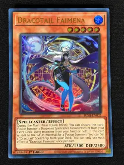 Yugioh Dracotail Faimena JUSH-EN002 1ST Ultra (NM) - Image 1