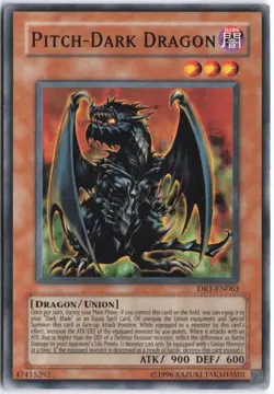 Yugioh - Pitch-Dark Dragon DR1-EN063 Unlimited - Dark Revelation Volume 1 - Image 1