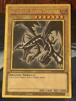 Yu-Gi-Oh! TCG Red-Eyes Black Dragon MAGO-EN003 1st Edition NM Premium Gold Rare - Image 2