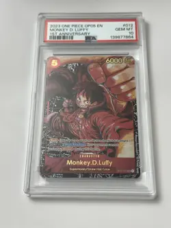 2023 One Piece OP05 Monkey D. Luffy 1st Anniversary ST01-012 PSA 10 English - Image 2