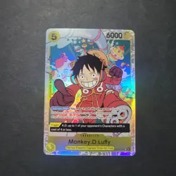 One Piece Monkey D Luffy OP07-109 SR Treasure Rare Alt Art English - Image 1