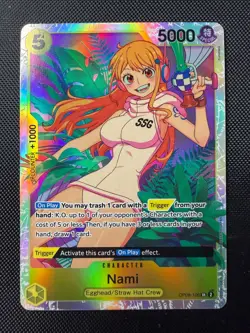 One Piece TCG Nami OP08-106 SR Foil Two Legends NM - Image 1