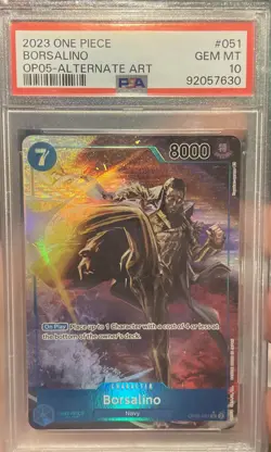 2023 One Piece BORSALINO 051 OP05 Alternate Art SR PSA 10 Gem Mint! - Image 1