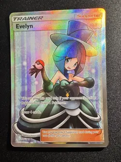Pokemon Evelyn Full Art Trainer Sm-Team Up Holo Card 175/181 NM Condition - Image 1