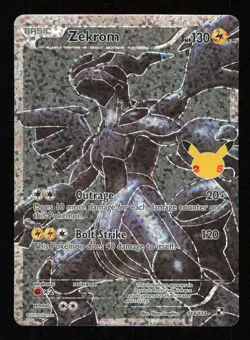 Zekrom Full Art 114/114 Celebrations 25th Anniversary Pokemon TCG Near Mint - Image 1