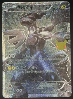 Pokemon TCG Zekrom Celebrations 25th Anniversary Full Art Holo 114/114 NM - Image 1