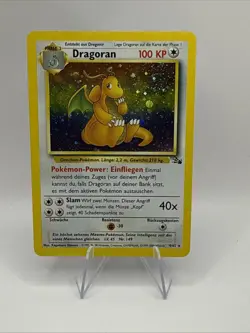 Pokemon TCG Dragoran Holo Rare Unlimited Fossil 4/62 WOTC German VTG NM - Image 1