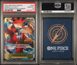 Monkey D. Luffy Winner P-036 OP04 Pre-Release Promo One Piece Card PSA 10 - Image 3