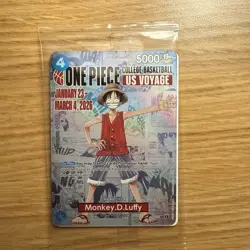 RARE One Piece College Basketball Monkey.D.Luffy CCG US Voyage Promo Card - Image 1