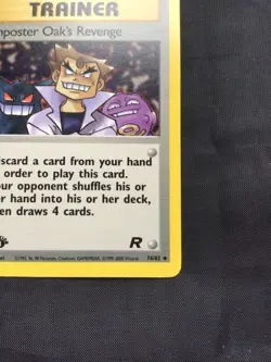 Pokemon Cards: Team Rocket 1st Edition Uncommon: Imposter Oak's Revenge 76/82 - Image 4