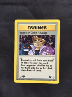 Pokemon Cards: Team Rocket 1st Edition Uncommon: Imposter Oak's Revenge 76/82 - Image 1